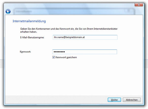 Windows Mail - Schritt 7